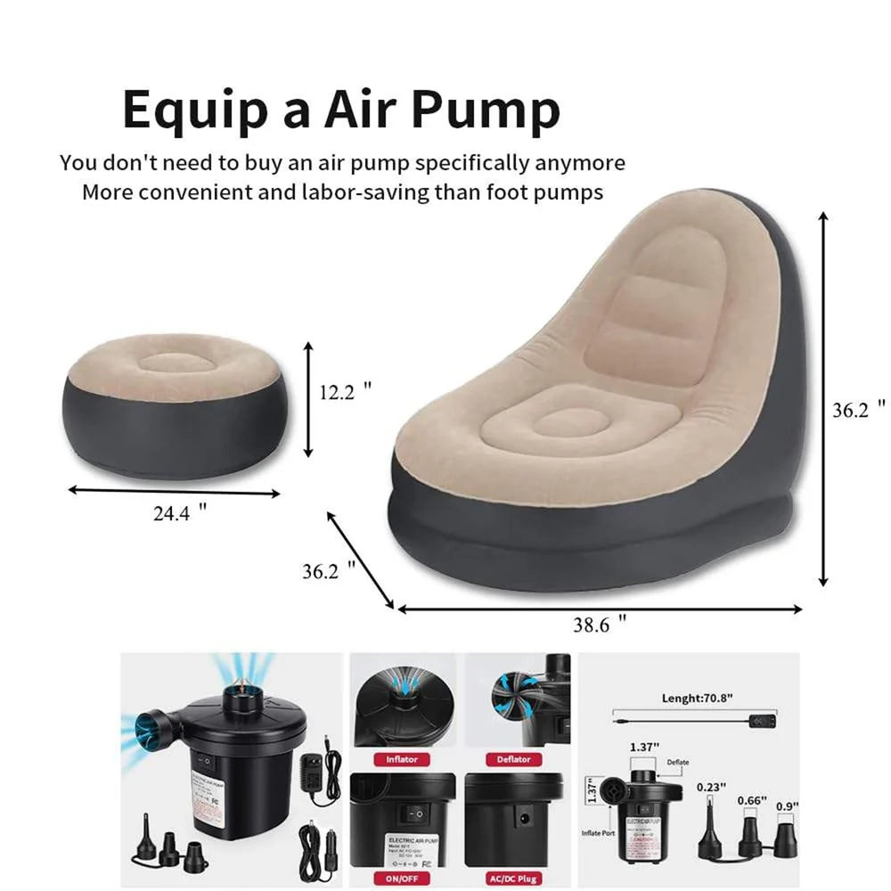 Inflatable Movie Air Filled Chair Couch Sofa