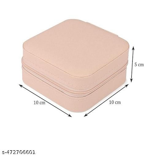 Jewellery BoxTravel Portable Leather Jewelry Organiser Box. For Ring, Pendant, Earring, Necklace, Bracelet Organizer Storage Holder Boxes (PACK 1)