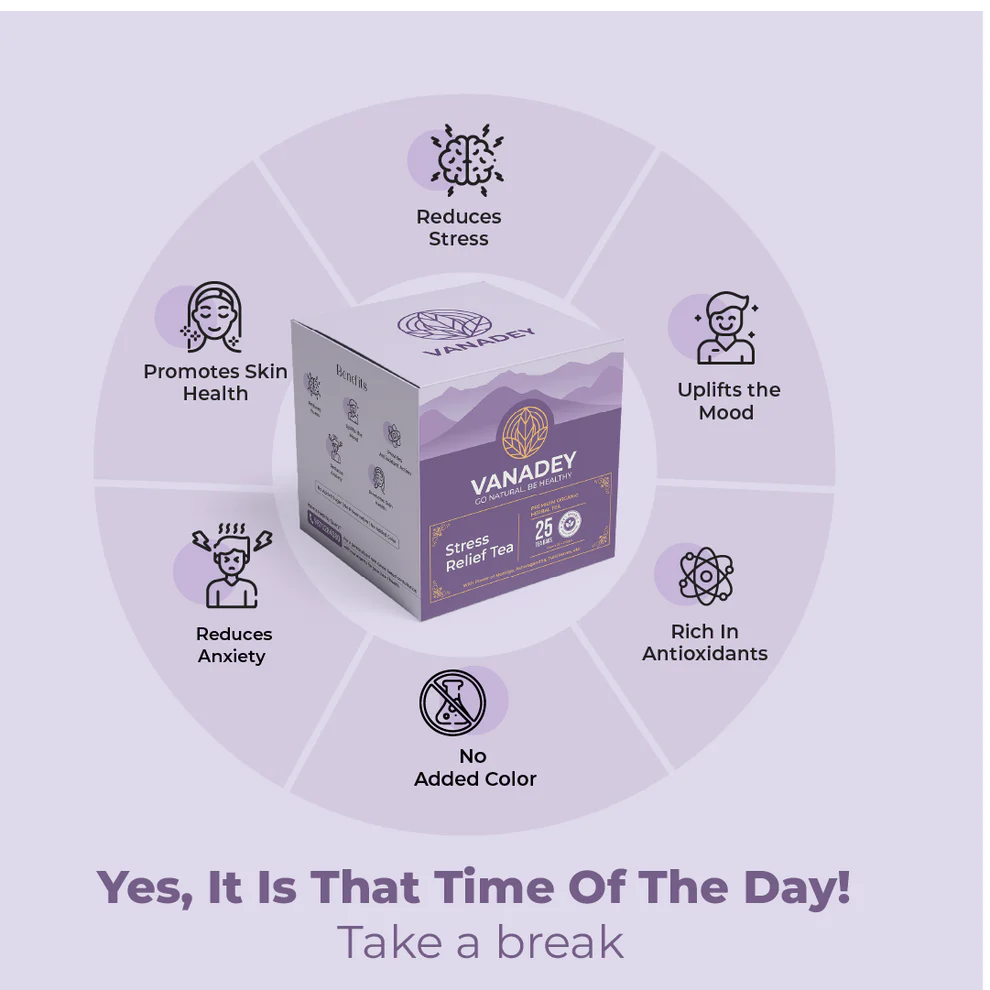 Stress Relief Herbal Tea - Natural Blend for Managing Stress & Anxiety