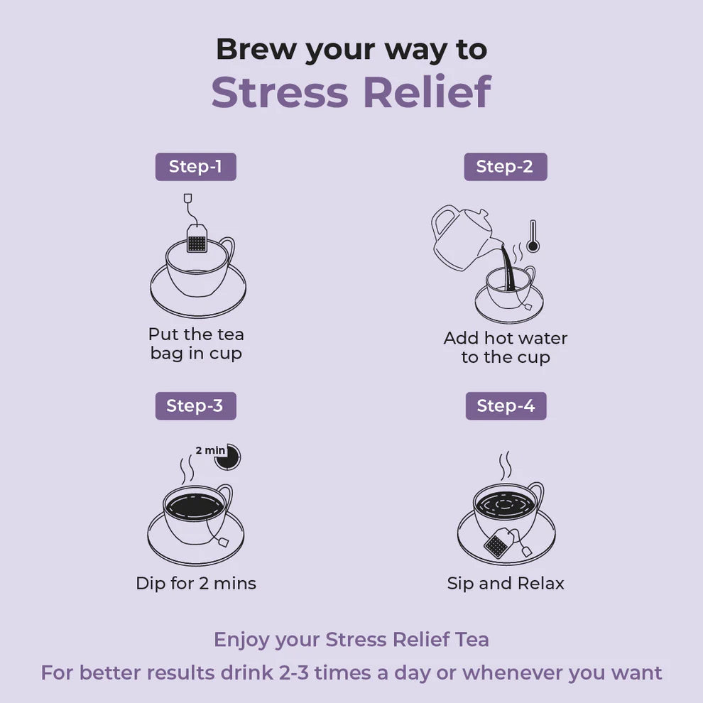 Stress Relief Herbal Tea - Natural Blend for Managing Stress & Anxiety